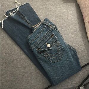 True Religion 26P Blue Boot Cut Jeans, Classic Indigo, Billy Model Jeans